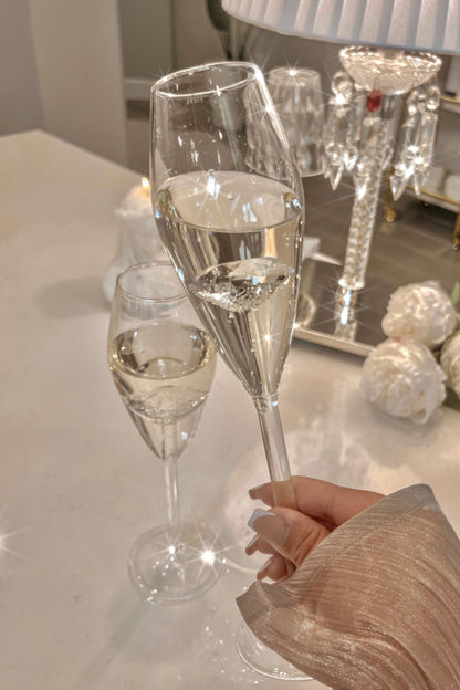 ‘100-CARAT’ DIAMOND CHAMPAGNE FLUTE SET OF 2