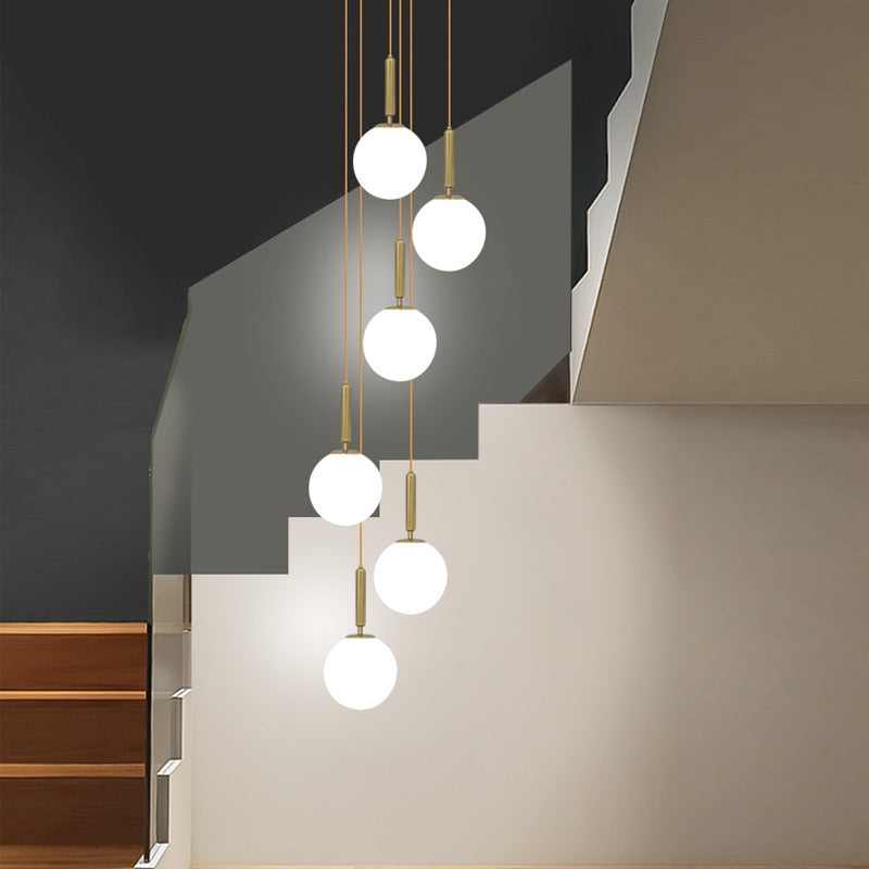 Modern LED Glass Ball Chandelier Lights